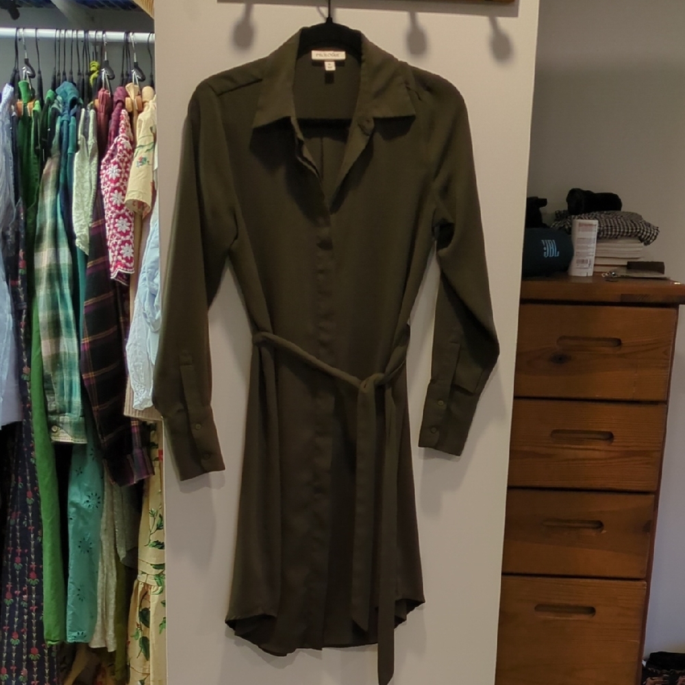 Prologue Dark Green Long Sleeve Dress